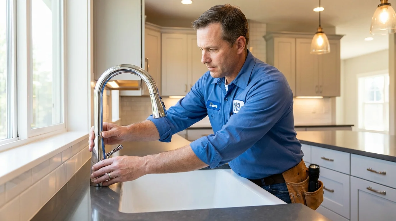 Kitchen faucet installation by Johns Plumbing LLC in Gasport