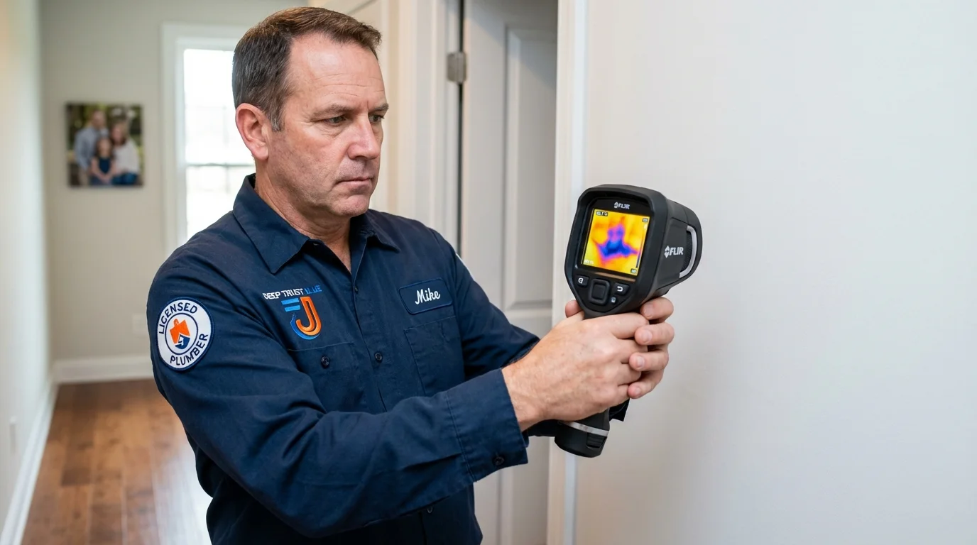 Thermal imaging leak detection by Johns Plumbing LLC in Gasport